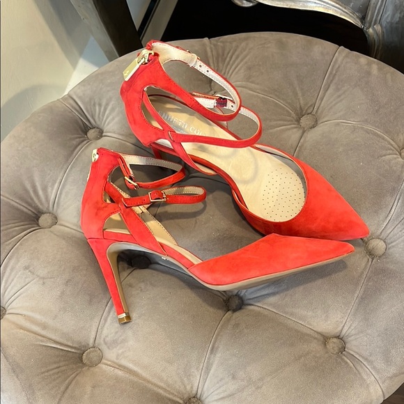 Kenneth Cole New York Shoes - KENNETH COLE NY RED SUEDE STILETTO HEELS/ 7.5 LIKE BRAND NEW